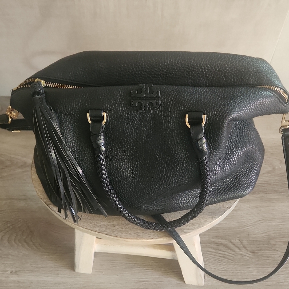 Tory Burch Black Leather Satchel